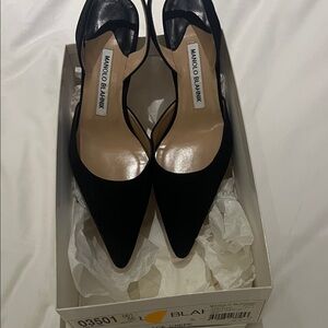 Manolo Blahnik Black Pointed Heels